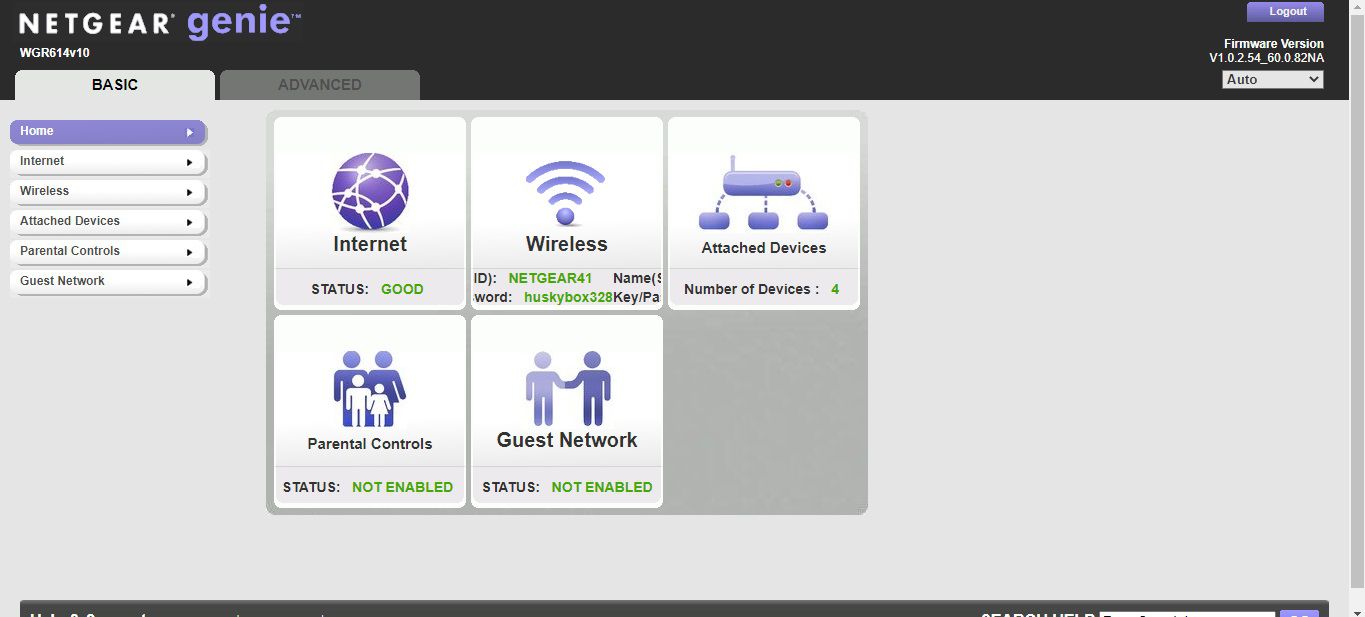 Routerlogin.net-interface